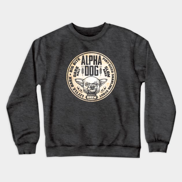 Alpha Dog Snarling Stout Crewneck Sweatshirt by ChetArt